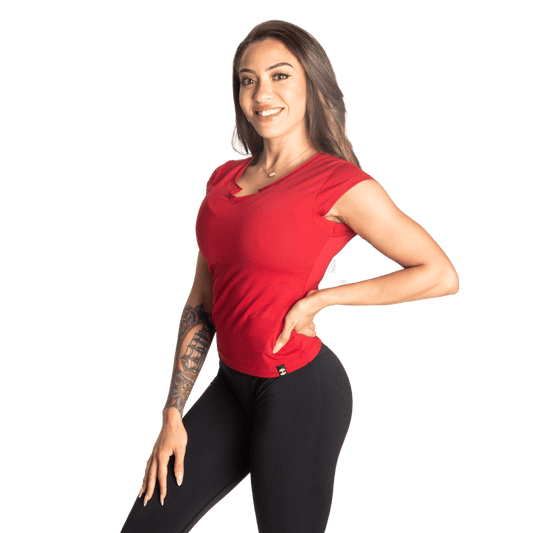 Better Bodies Raw Energy Tee | Soft Brushed Material | Raw Edges | 95% Cotton and 5% Elastane |
