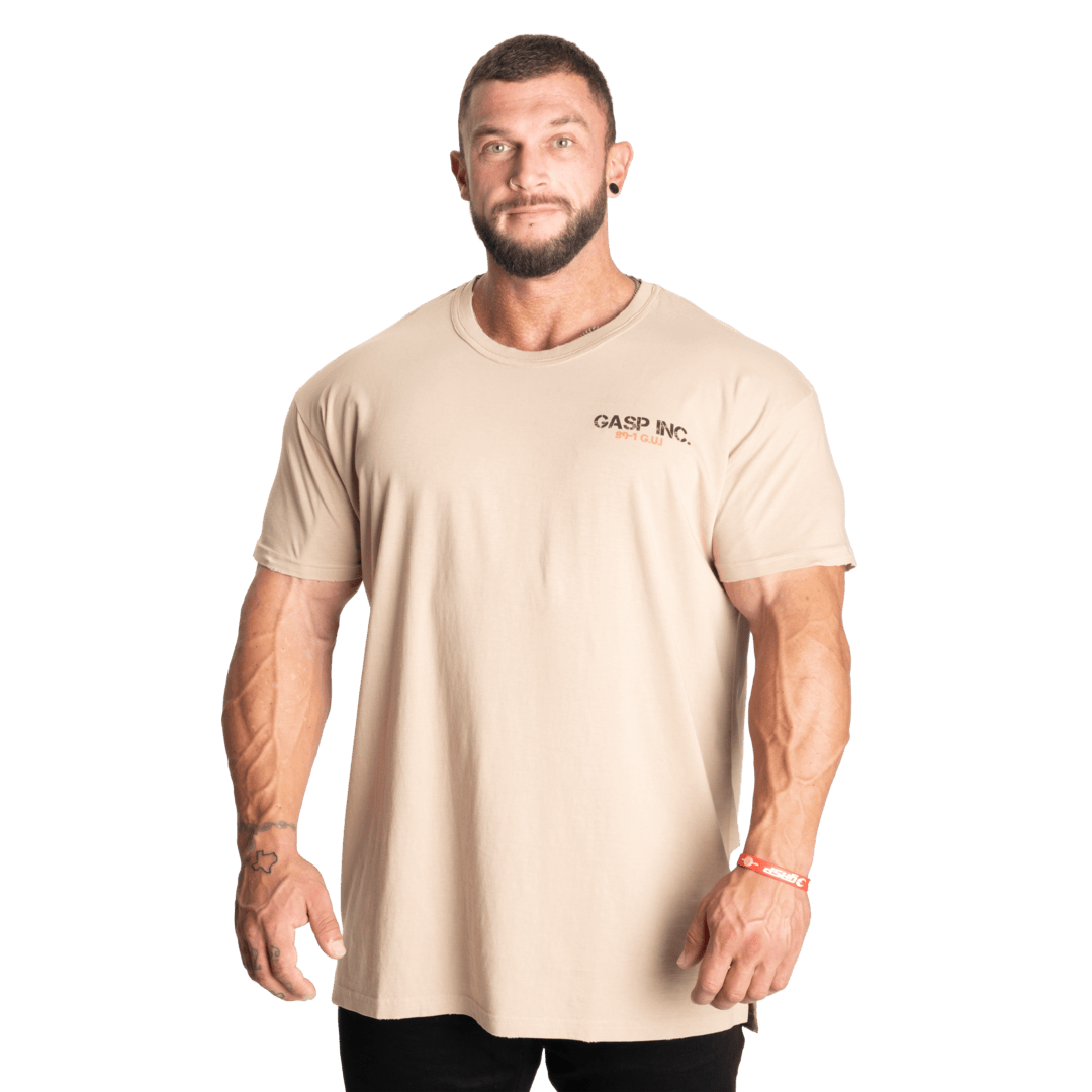 Gasp Utility Street Tee | 100% Cotton | Fit Around Chest/Shoulders | Loose Around Waist | Washed Vintage Look |