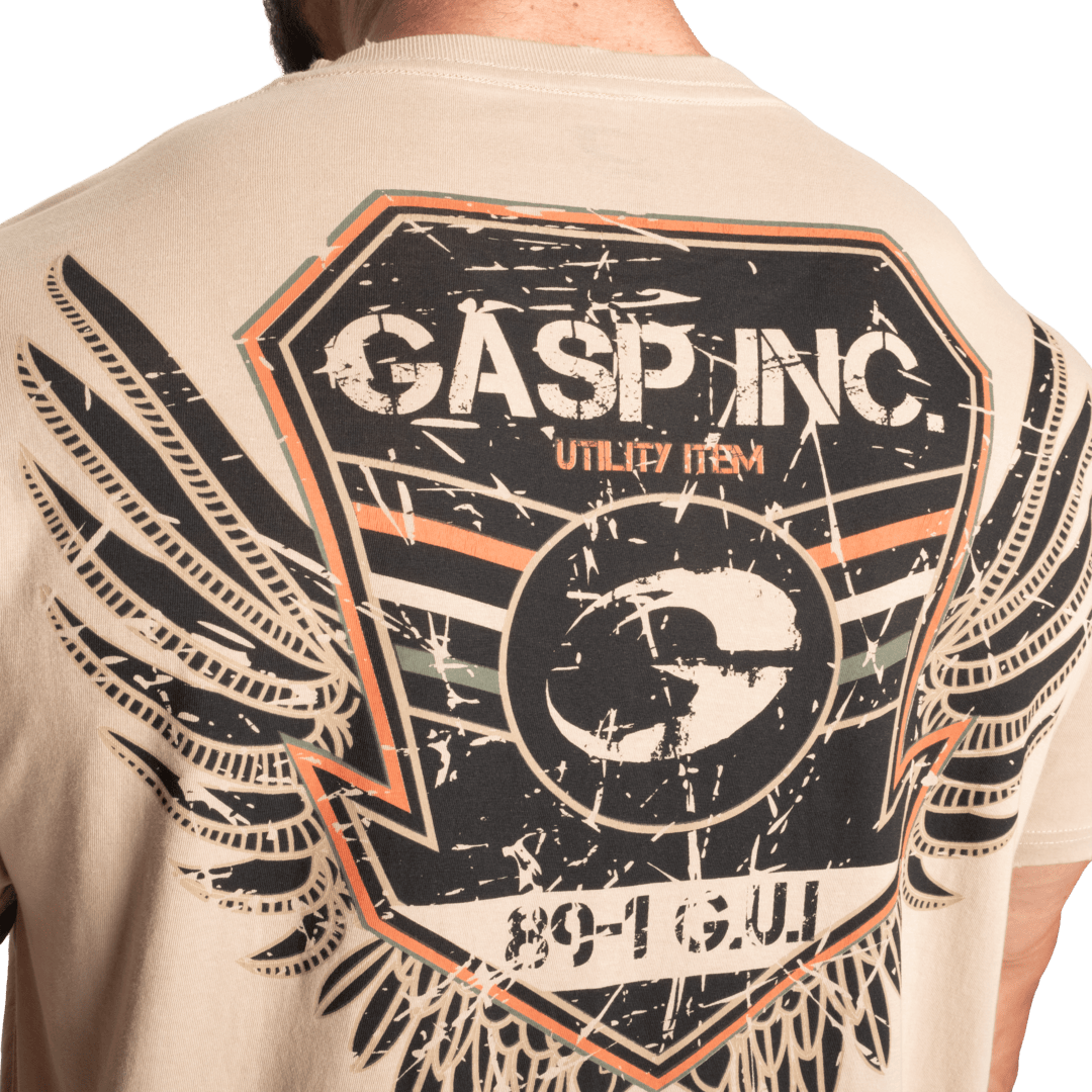 Gasp Utility Street Tee | 100% Cotton | Fit Around Chest/Shoulders | Loose Around Waist | Washed Vintage Look |