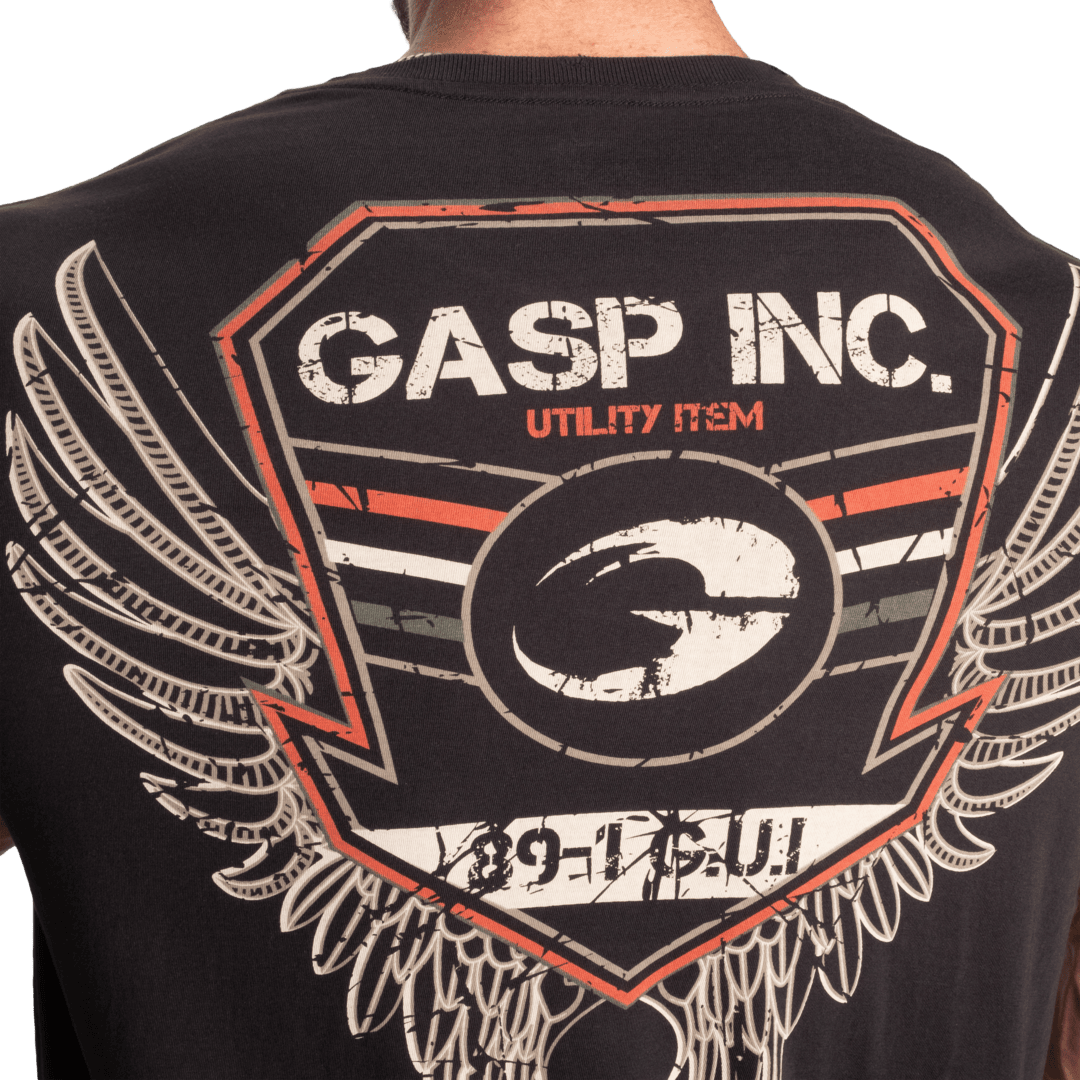 Gasp Utility Street Tee | 100% Cotton | Fit Around Chest/Shoulders | Loose Around Waist | Washed Vintage Look |