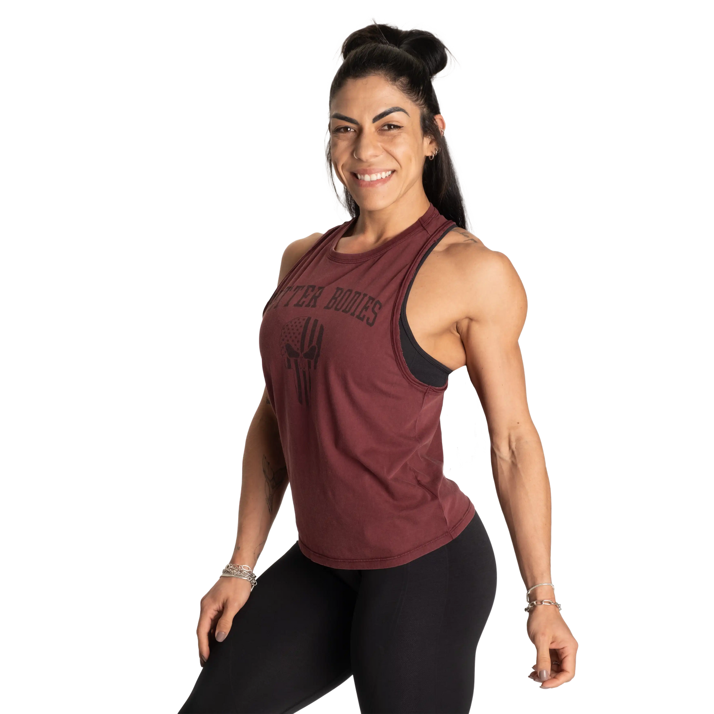 Better Bodies Skull Empire Tank | Soft Washed Cotton | Vintage Look | Raw Edges |