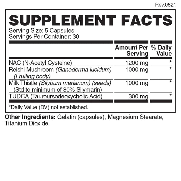 Apollon Nutrition Liver Lover | Full Spectrum Advanced Formula | 1.2gms of NAC | 1gms of Milk Thistle | 300mg TUDCA | 1gms of Reishi Mushroom |