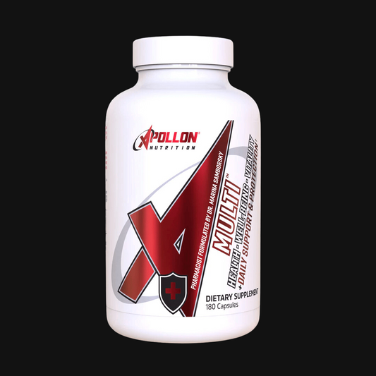 Apollon Nutrition Multi- Premium Multi Vitamin and Mineral | Stress Management with KSM-66 | Glucose Control with Phlorizin | Antioxidant Support with Spectrafor | Enhanced Skin Hydration and Heart Health with CoQ-10