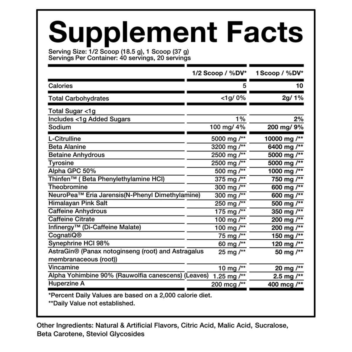 Apollon Nutrition Assassin V9 Ultimate Anarchy | 600mg Caffeine | 1gm of Alpha GPC | 5gms Tyrosine | 750mg Thinfen™ | 600mg NeuroPea™ |