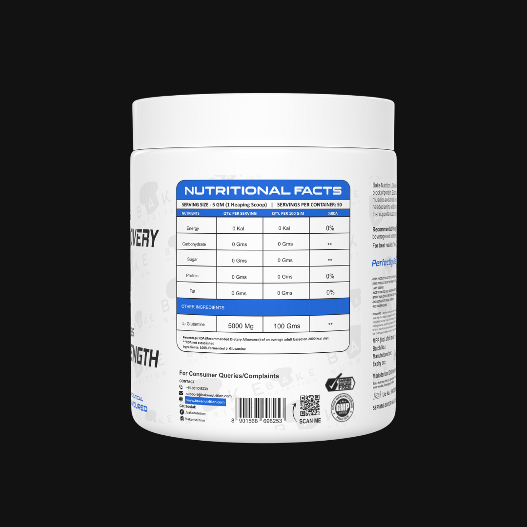 Bake Nutrition Glutamine | 100% Pure | 60 servings |