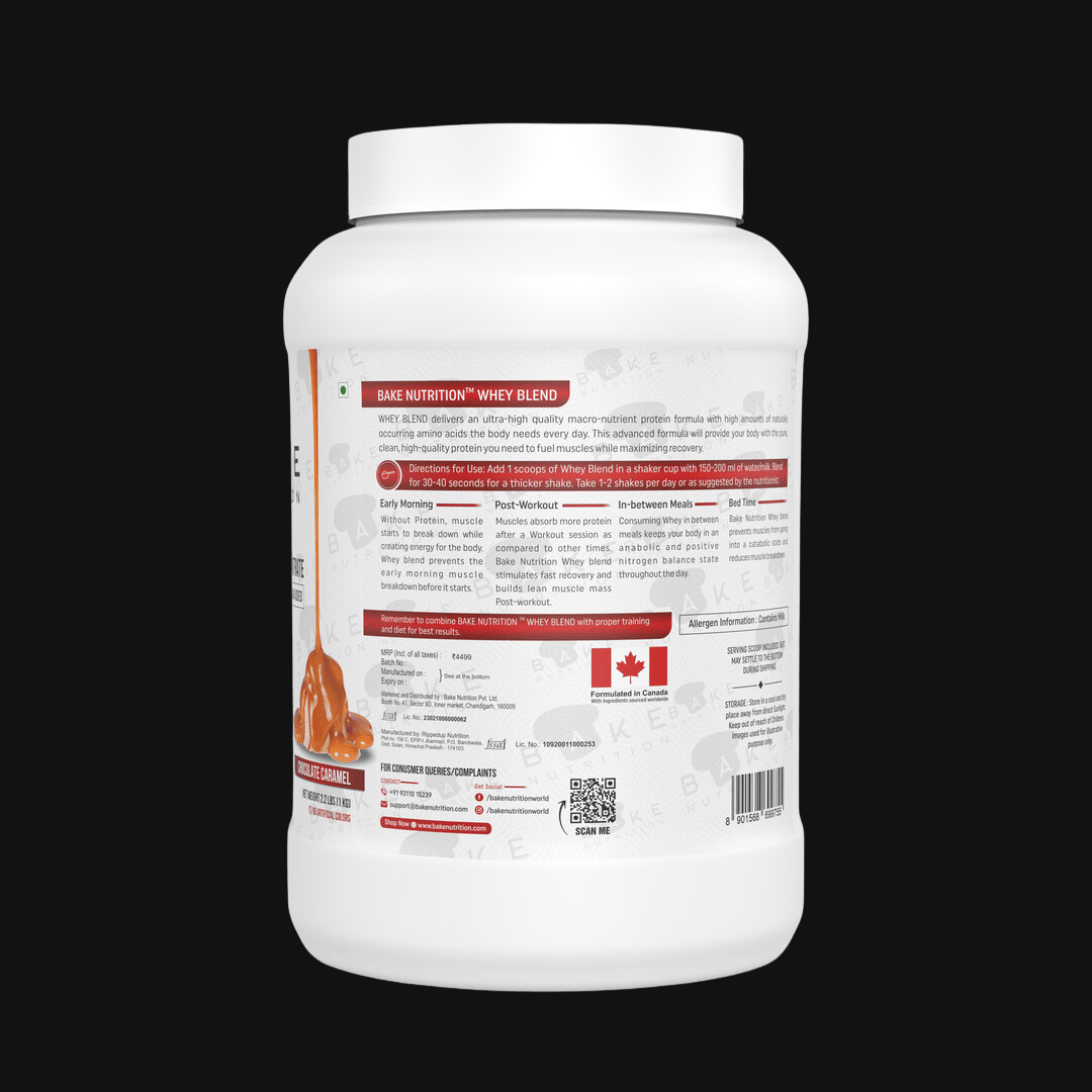Bake Nutrition Whey Blend | Grass Fed Whey | Infused with DigeZyme® and AstraGin® | Whey Isolate & Concentrate | 27 servings |