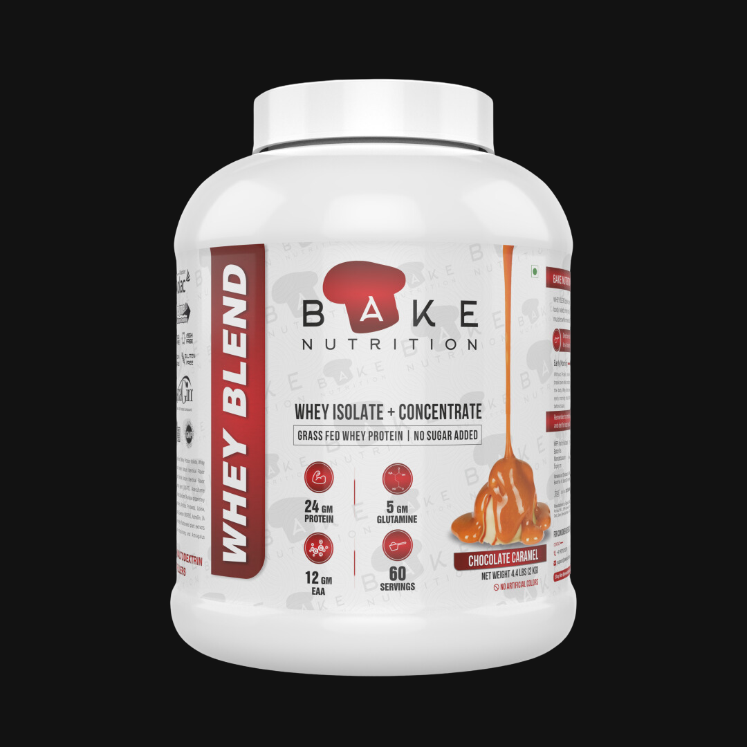 Bake Nutrition Whey Blend | Grass Fed Whey | Infused with DigeZyme® and AstraGin® | Whey Isolate & Concentrate | 55 servings |