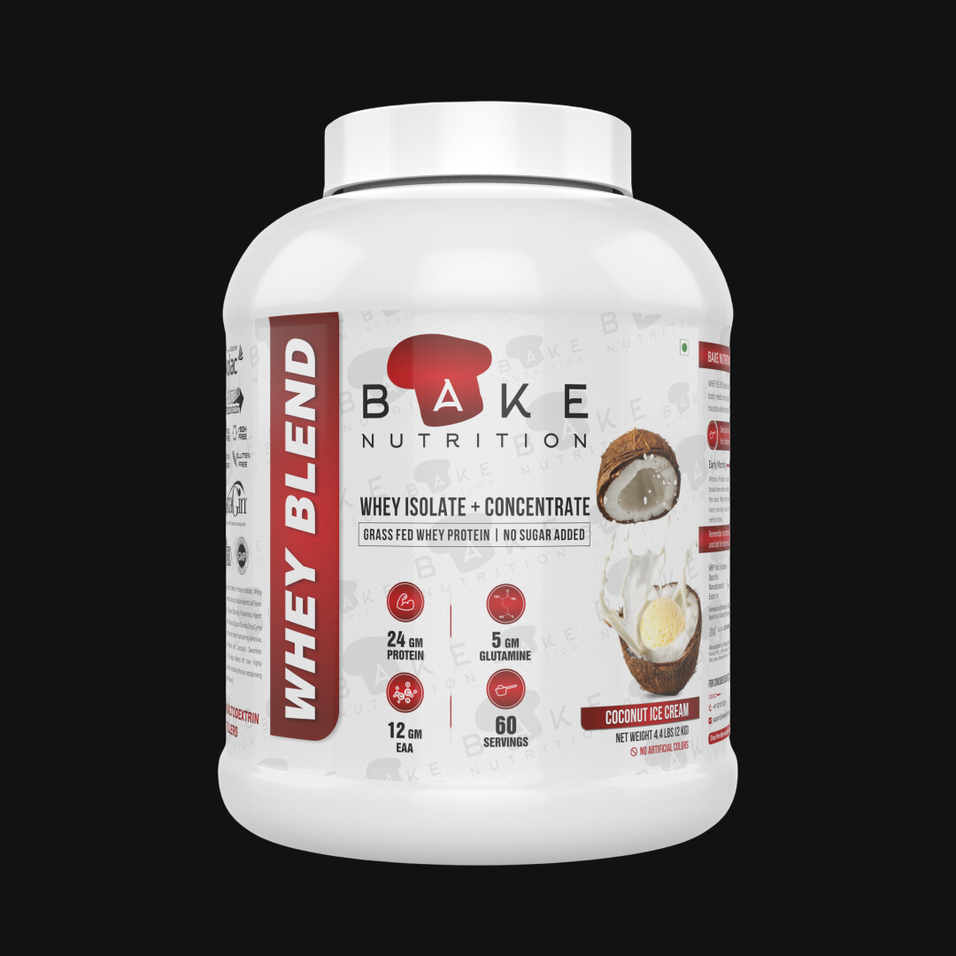 Bake Nutrition Whey Blend | Grass Fed Whey | Infused with DigeZyme® and AstraGin® | Whey Isolate & Concentrate | 55 servings |