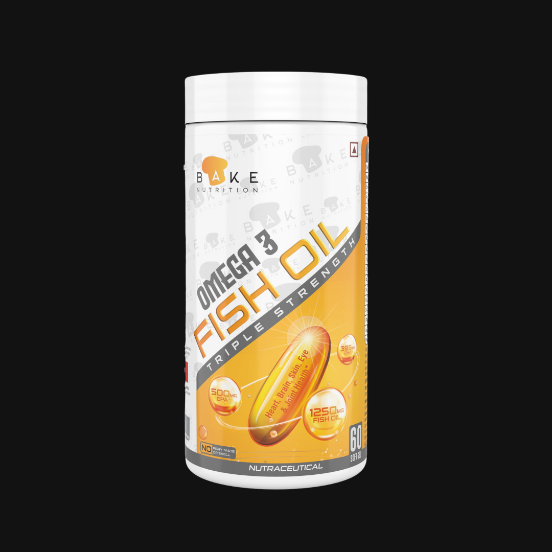Bake Nutrition Omega 3 Fish Oil | 500EPA and 395DHA | 60 servings |