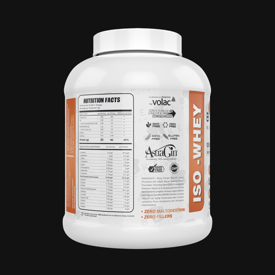 Bake Nutrition Whey ISO 90% | Grass Fed Whey | Infused with DigeZyme® and AstraGin® | 60 servings |