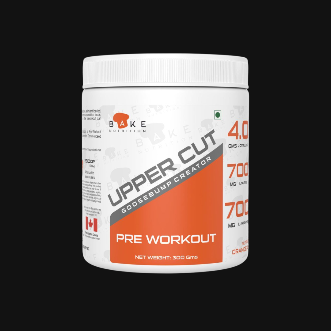 Bake Nutrition Upper Cut Pre workout | 4gms Citrulline | 300mg Caffeine | 2.5gms Beta Alanine |