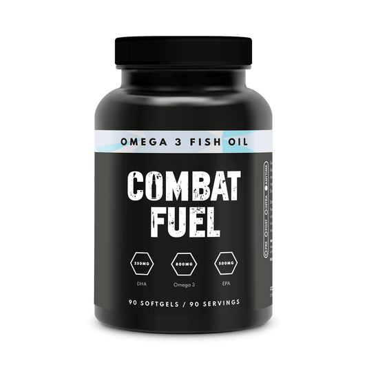 Combat Fuel Omega 3 Fish Oil | 500EPA and 250 DHA | 3 month supply | Added Tocopherols for Antioxidant benefits |