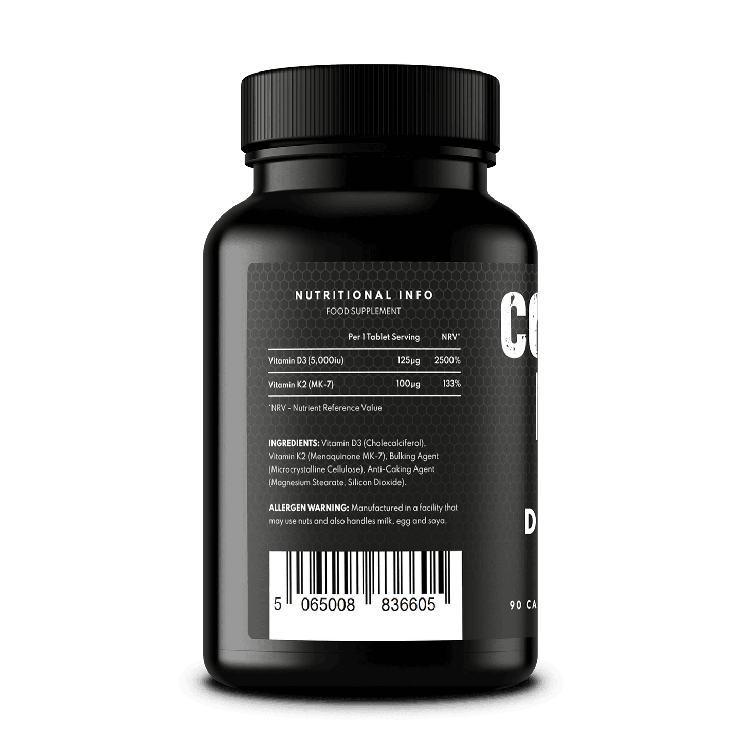 Combat Fuel Vitamin D3 & K2 | 3 month Supply | High Strength | Clinically Dosed |