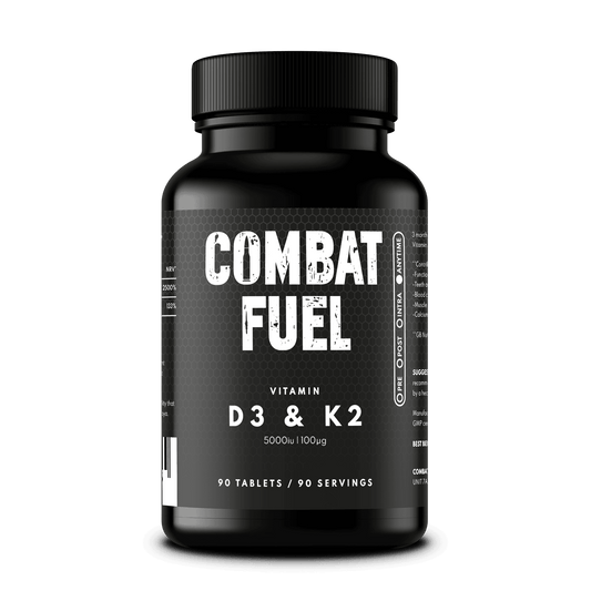 Combat Fuel Vitamin D3 & K2 | 3 month Supply | High Strength | Clinically Dosed |