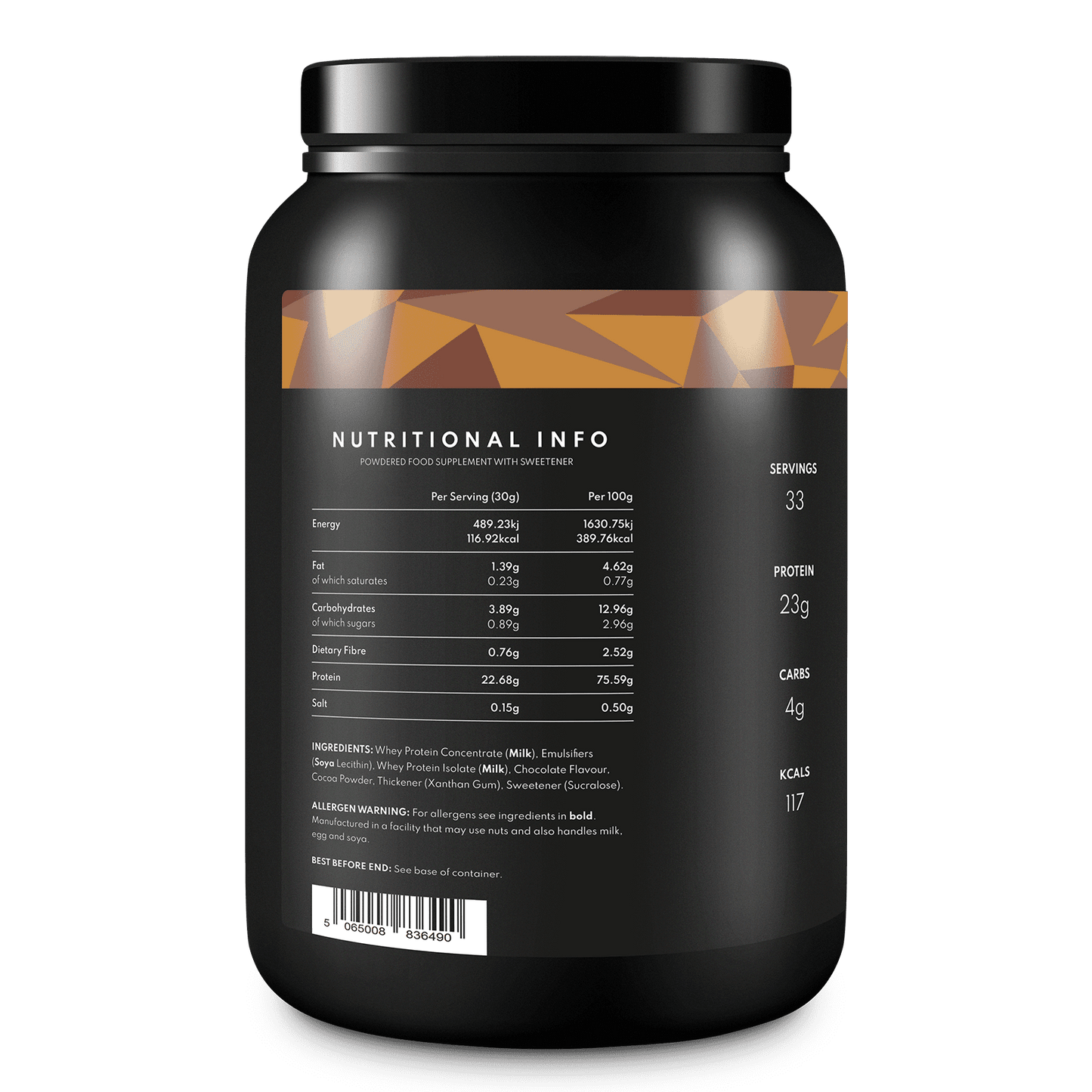Combat Fuel Whey Protein | 24gms of Whey | 117 Calories | 33 servings |