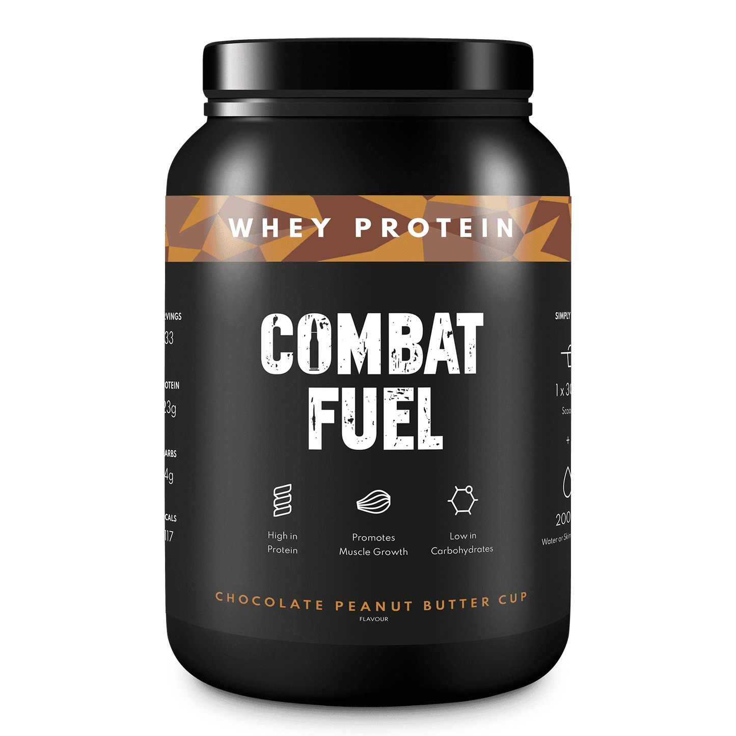 Combat Fuel Whey Protein | 24gms of Whey | 117 Calories | 33 servings |