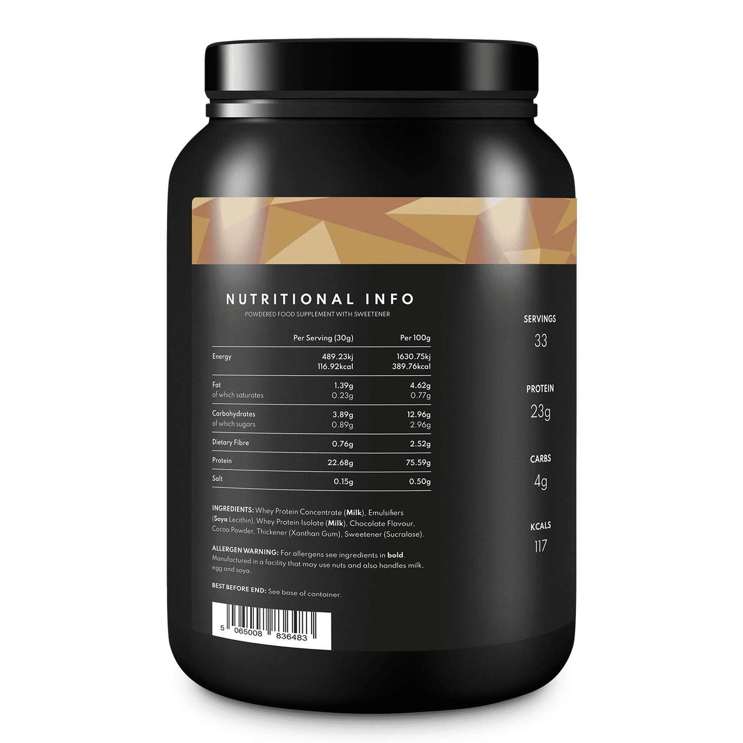 Combat Fuel Whey Protein | 24gms of Whey | 117 Calories | 33 servings |