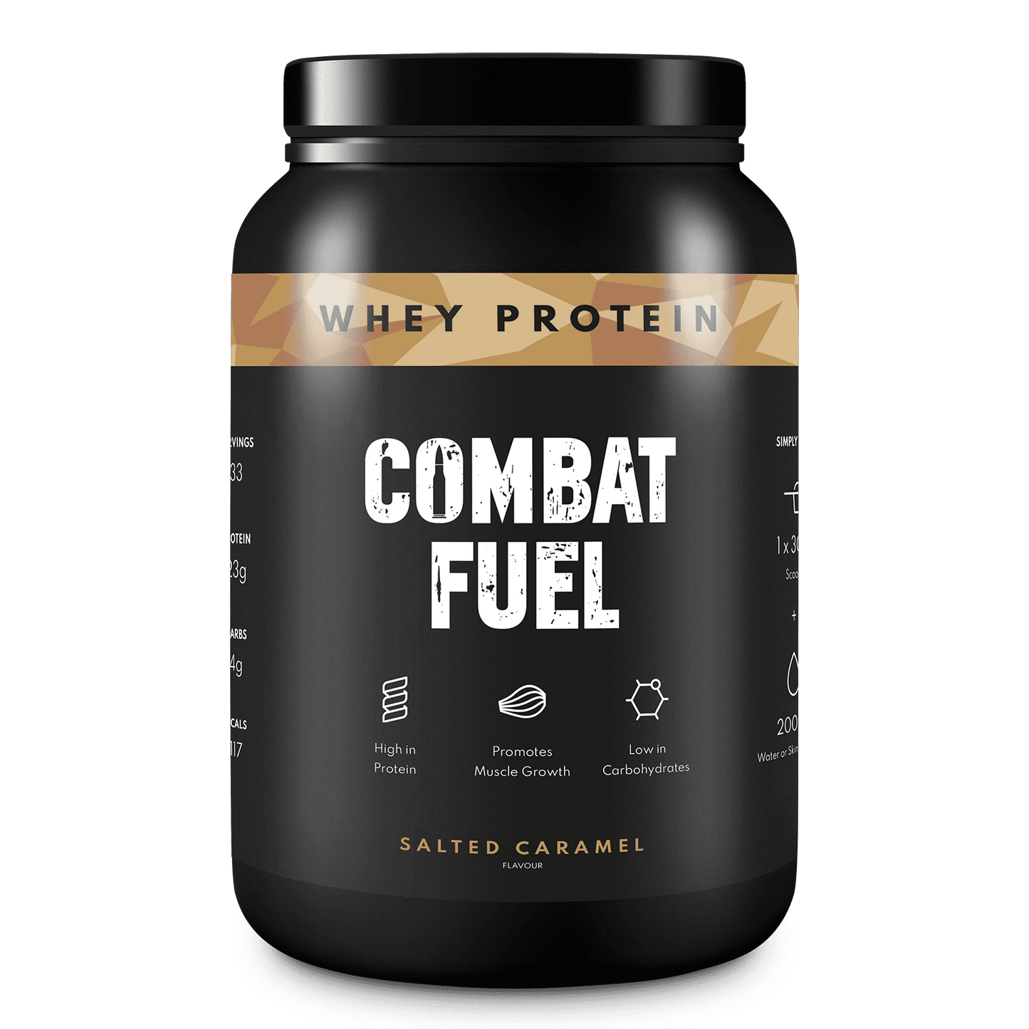 Combat Fuel Whey Protein | 24gms of Whey | 117 Calories | 33 servings |