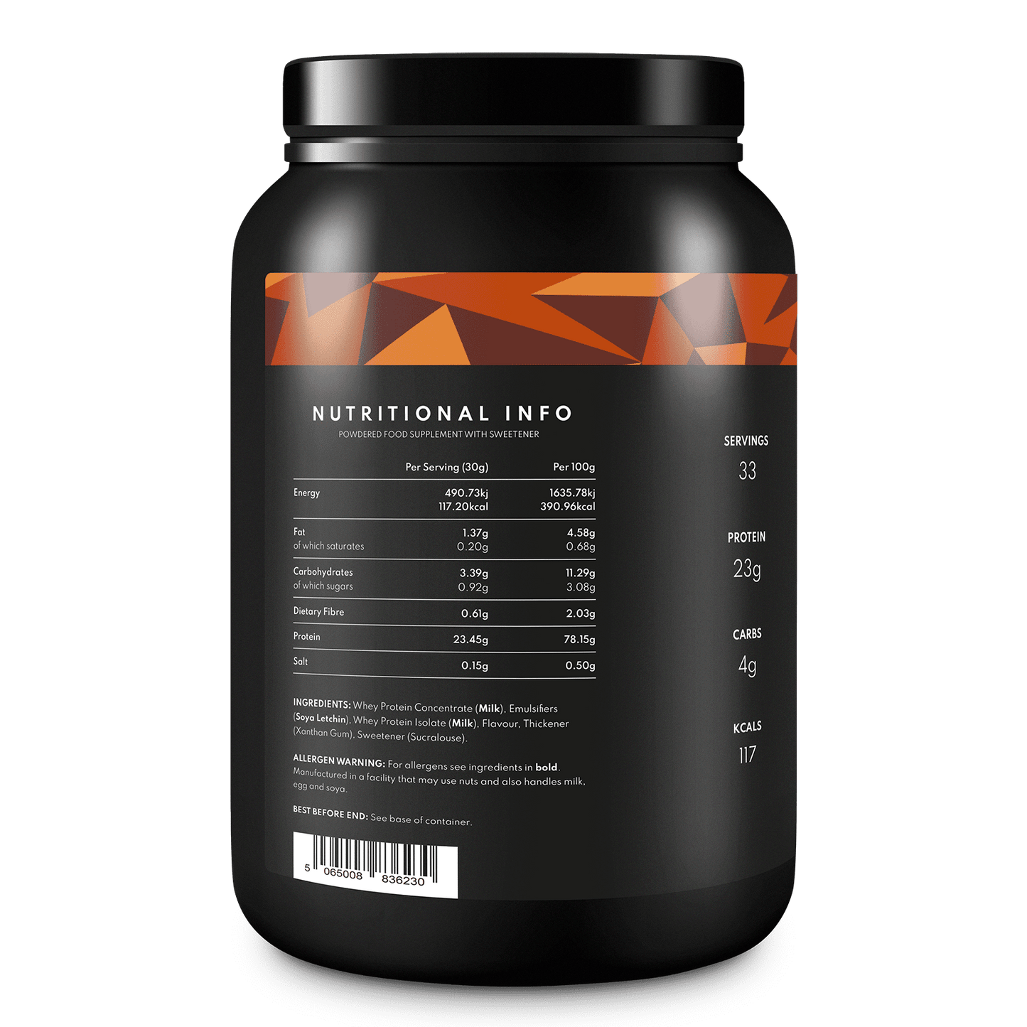 Combat Fuel Whey Protein | 24gms of Whey | 117 Calories | 33 servings |