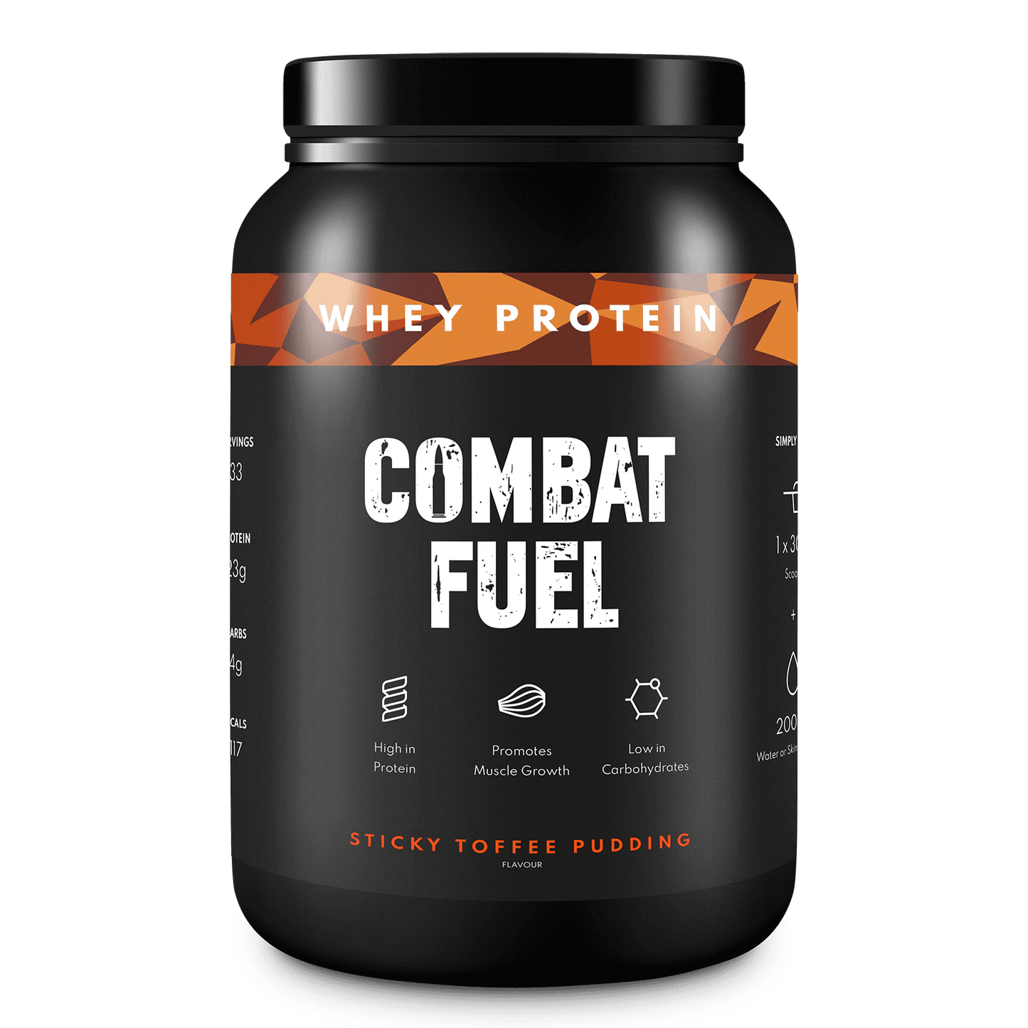 Combat Fuel Whey Protein | 24gms of Whey | 117 Calories | 33 servings |
