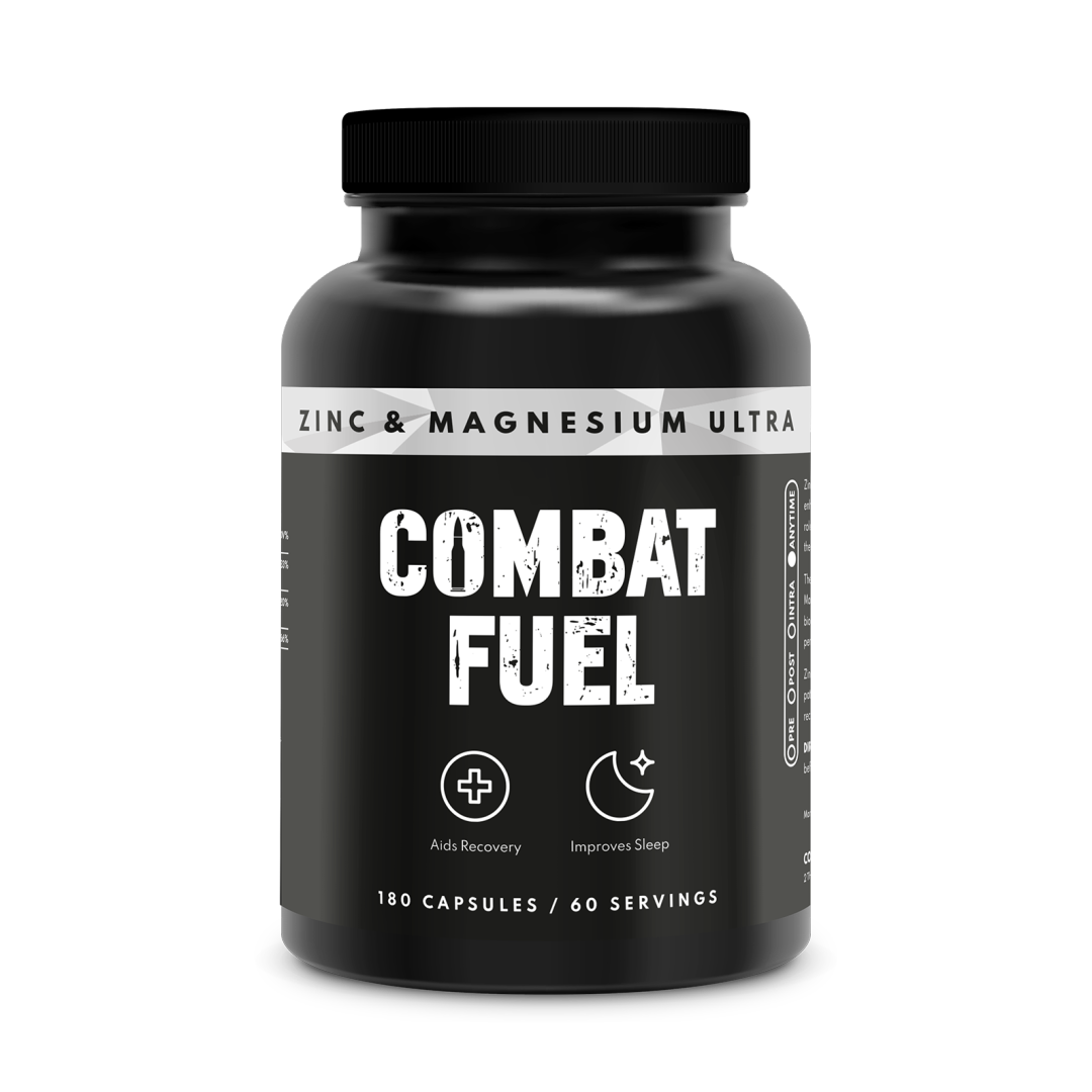 Combat Fuel Zinc & Magnesium Ultra | 100% Transparent & Clinical Dosages | 2000mg Magnesium Glycinate | 48mg Zinc Monomethionine | 10mg B6 |