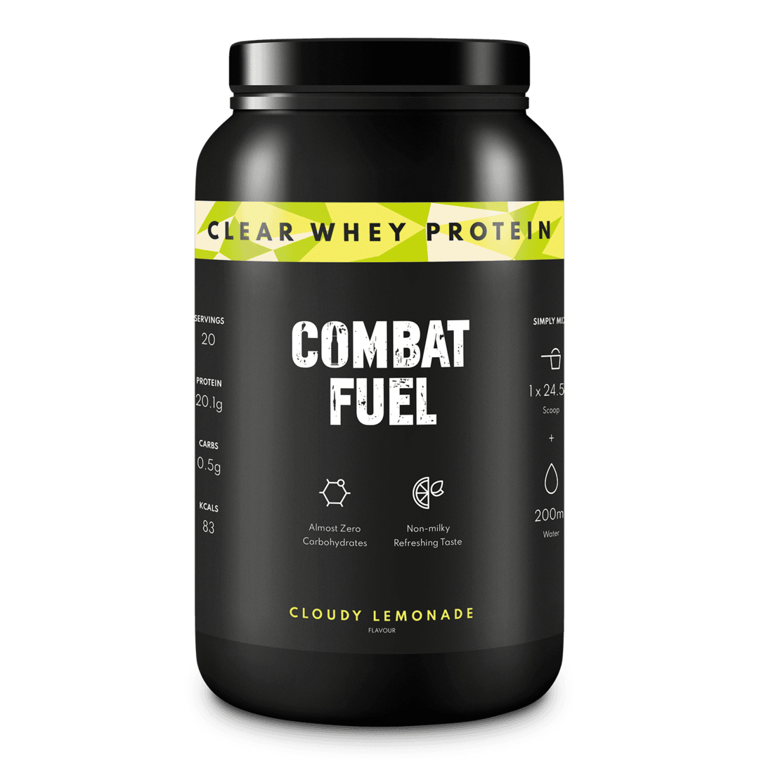 Combat Fuel Clear Whey | 20gms Hydrolysed Whey Isolate | 83 Calories | 0.5gms Carbs | Refreshing Taste |