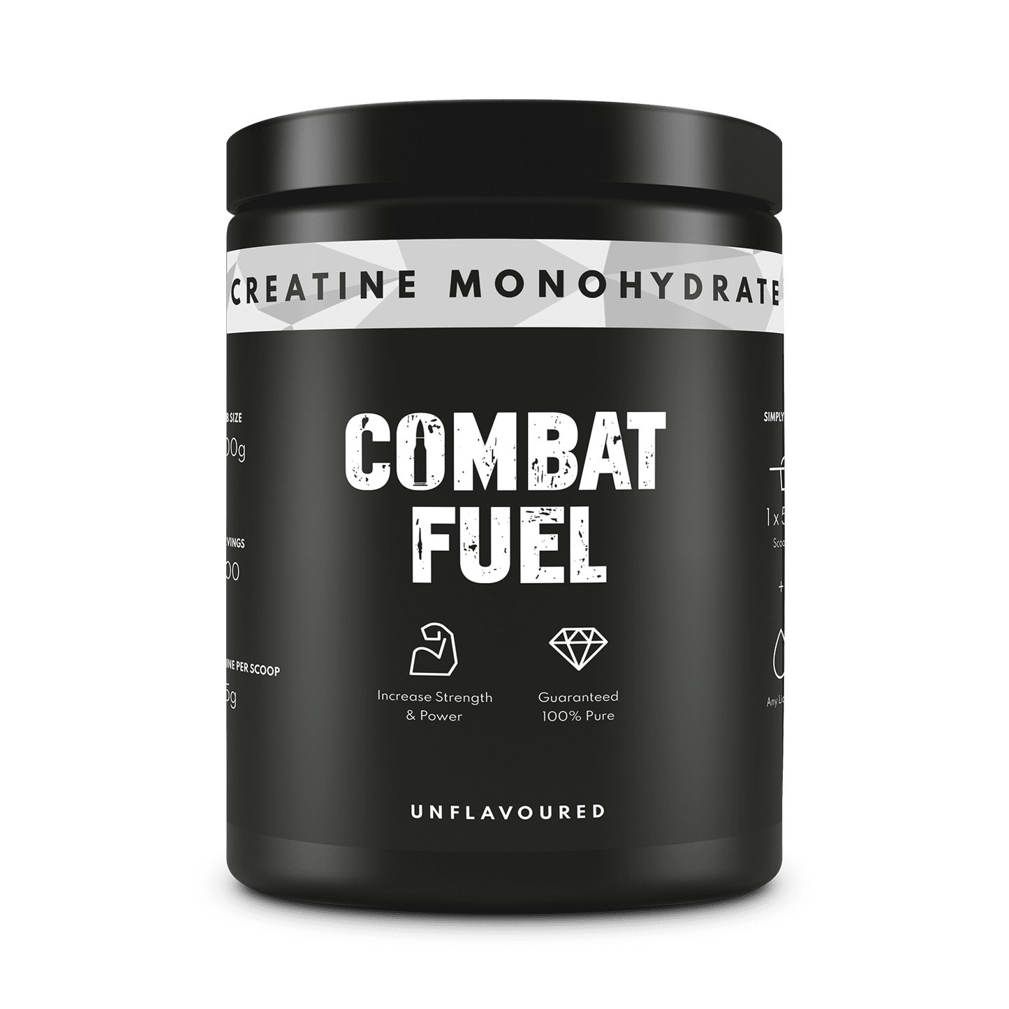 Combat Fuel Creatine Monohydrate | 100 servings at 5gms | High Quality and Purity |