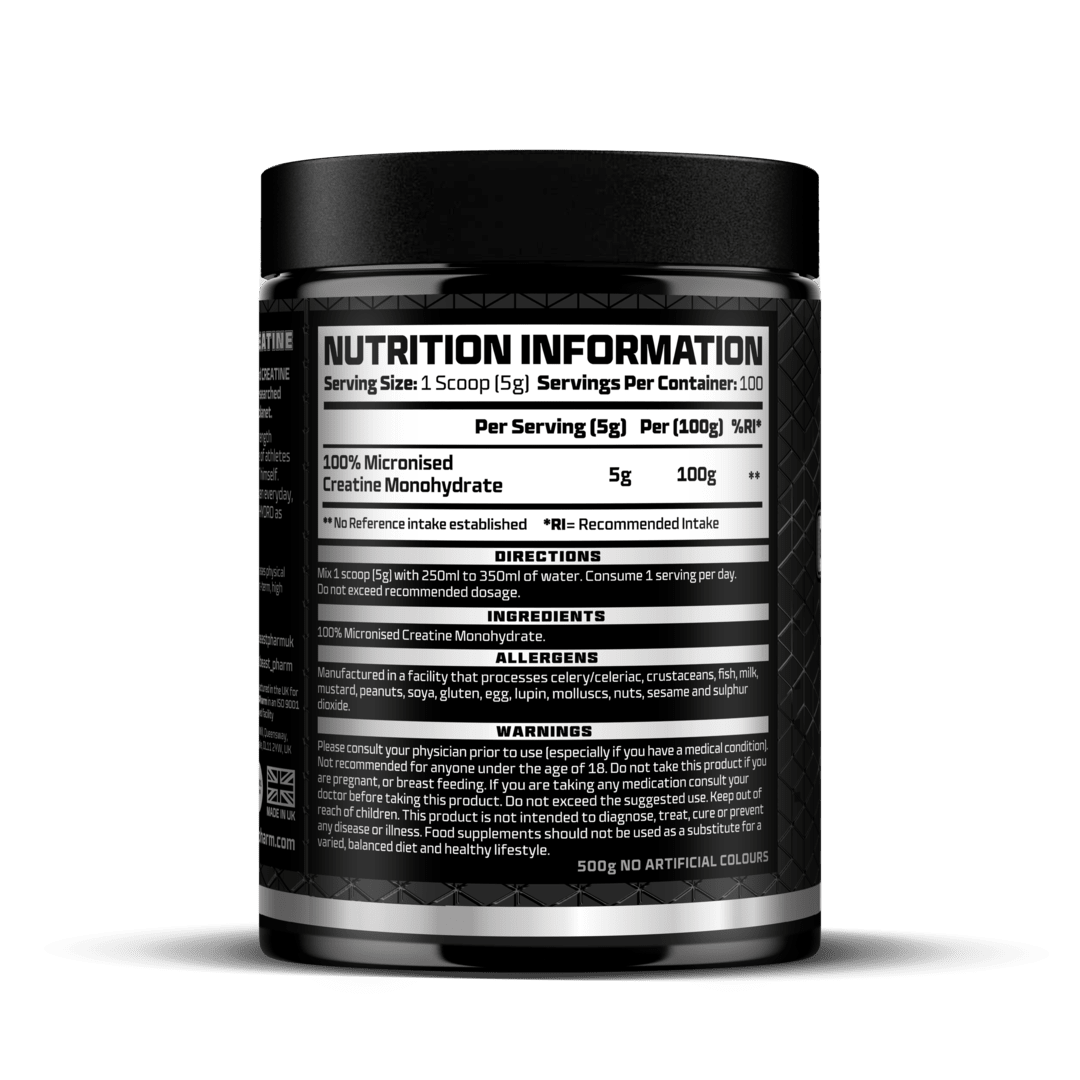 Beast Pharm Creatine Monohydrate | 100 servings at 5gms | High Purity |