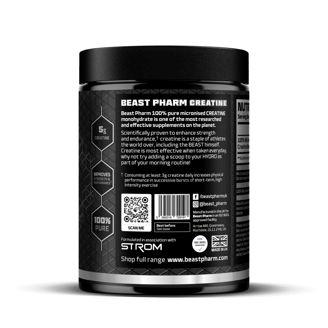 Beast Pharm Creatine Monohydrate | 100 servings at 5gms | High Purity |