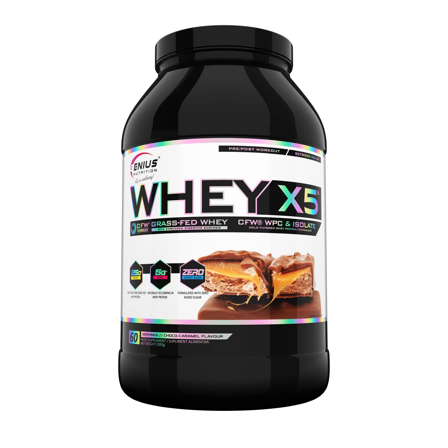 Genius Nutrition Whey-X5 | CFW® Whey Concentrate & Isolac® Whey Isolate | 25gms Protein |