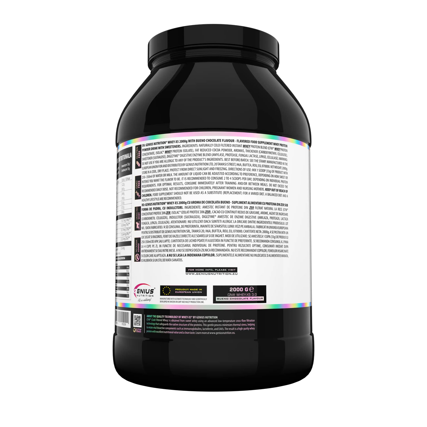 Genius Nutrition Whey-X5 | CFW® Whey Concentrate & Isolac® Whey Isolate | 25gms Protein |