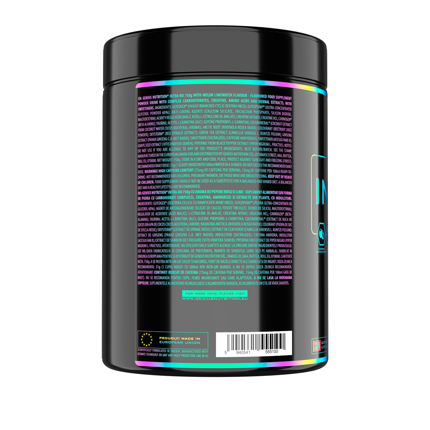 Genius Nutrition INTRA-HD | 11gms GlycoGex® (HBCD) | 5gms GlycoPump® (60% Glycerol) |