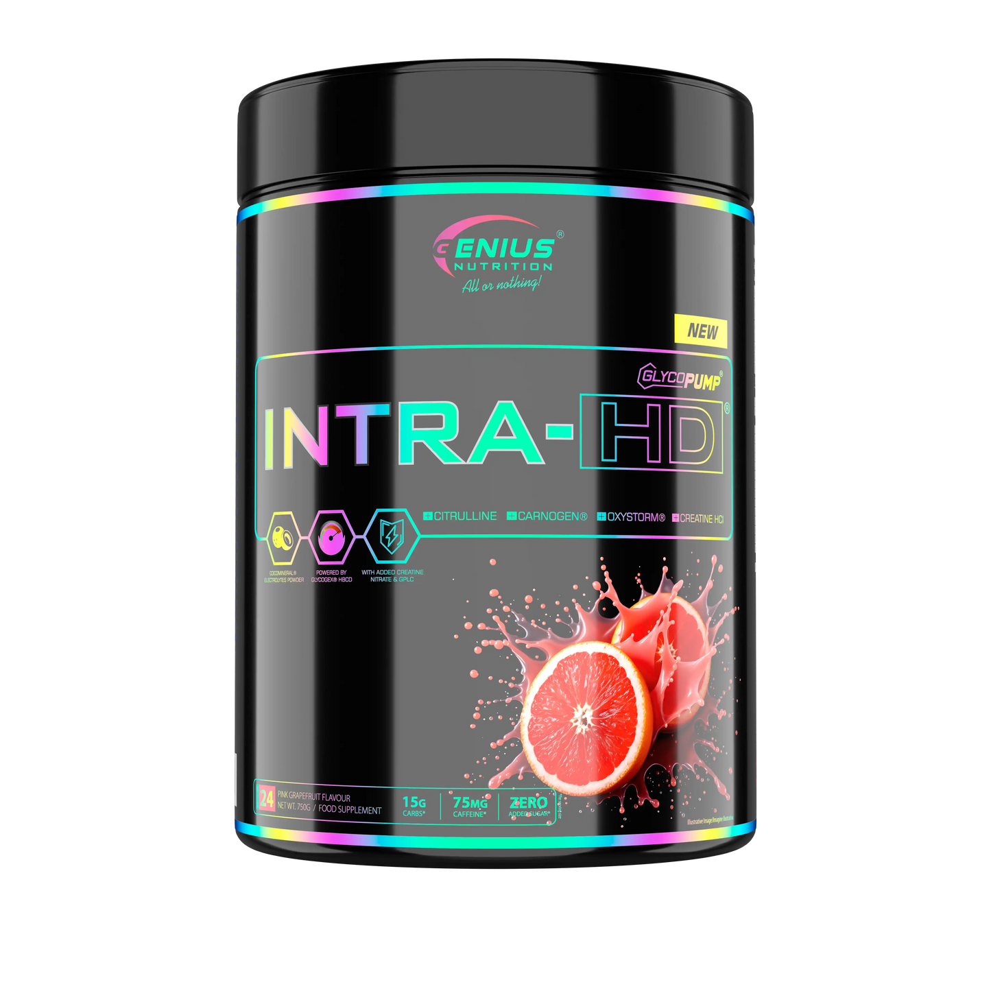 Genius Nutrition INTRA-HD | 11gms GlycoGex® (HBCD) | 5gms GlycoPump® (60% Glycerol) |