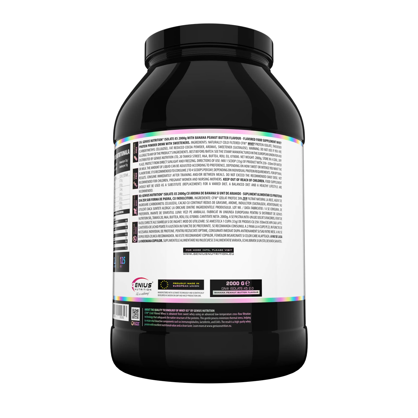 Genius Nutrition Isolate X-5 | 27-28gms Protein | Grass Fed Whey |