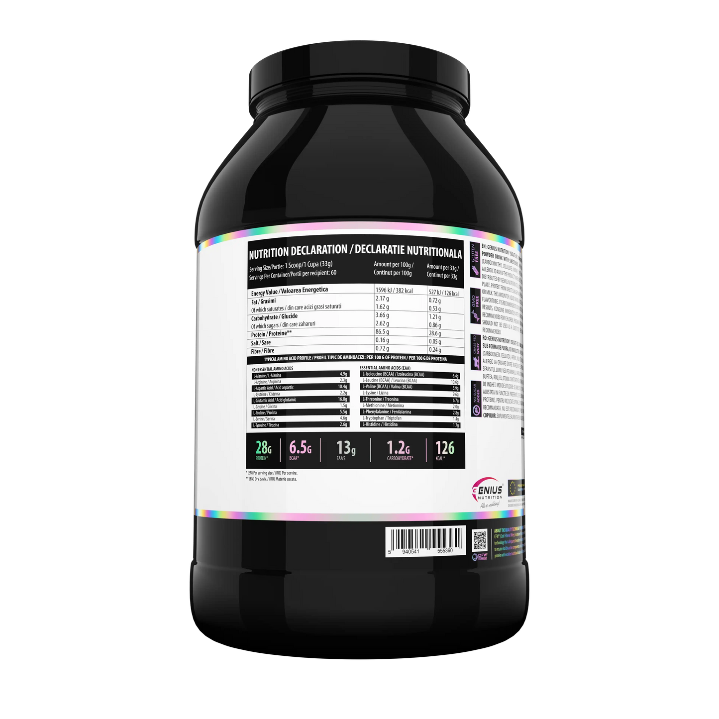 Genius Nutrition Isolate X-5 | 27-28gms Protein | Grass Fed Whey |