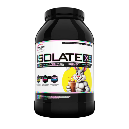 Genius Nutrition Isolate X-5 | 27-28gms Protein | Grass Fed Whey |
