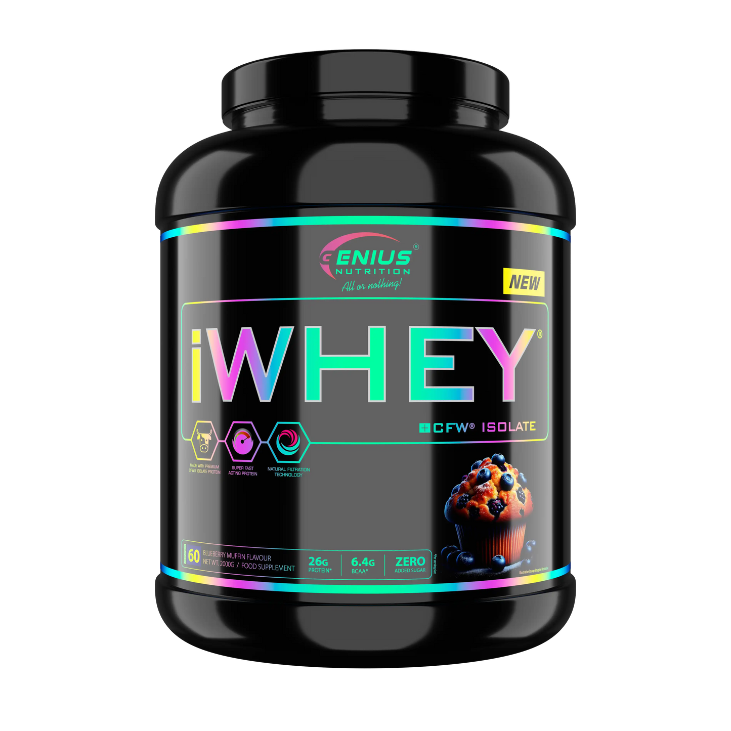 Genius Nutrition iWhey Isolate | 25-26 gms Protein | Natural Filtration |