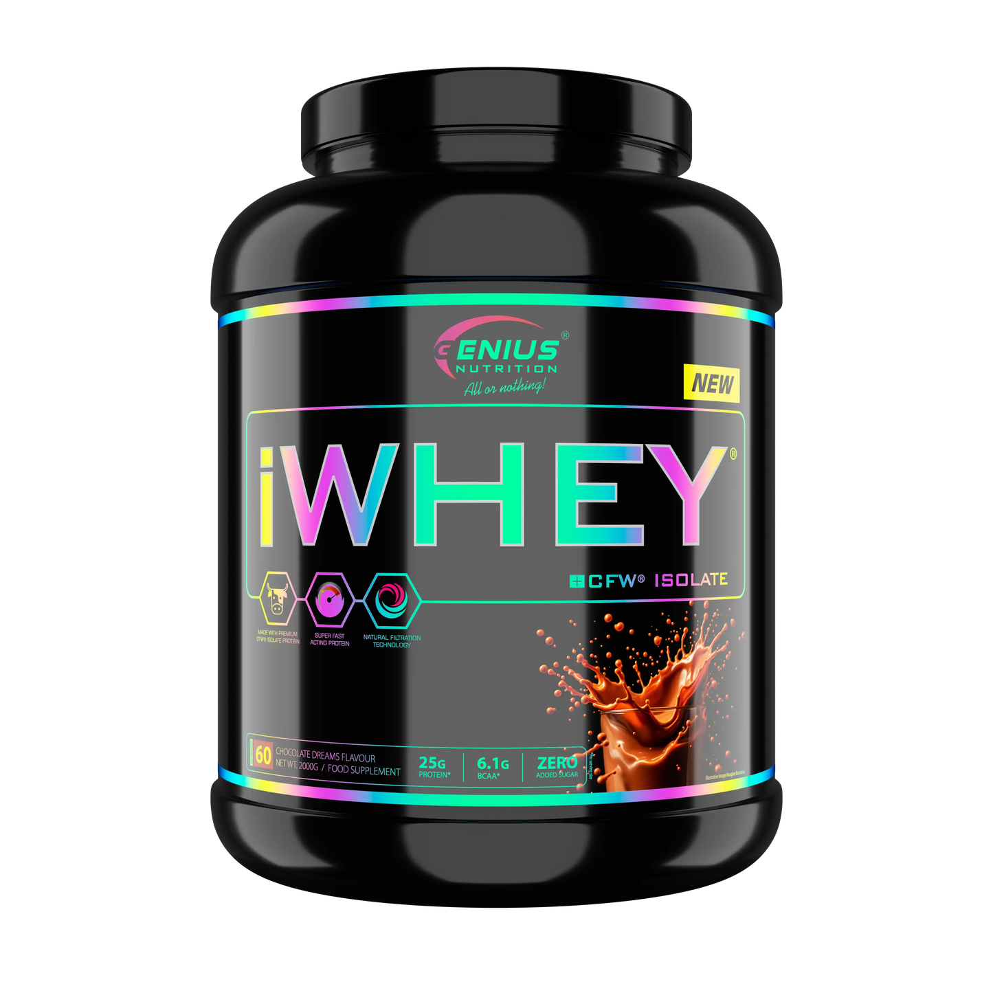 Genius Nutrition iWhey Isolate | 25-26 gms Protein | Natural Filtration |