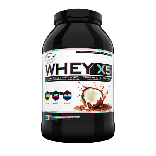 Genius Nutrition Whey-X5 | CFW® Whey Concentrate & Isolac® Whey Isolate | 25gms Protein |