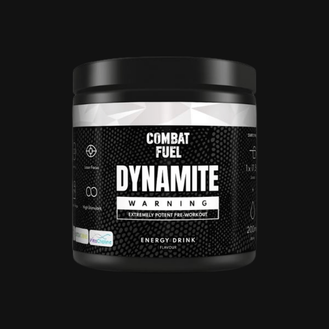 Combat Fuel Dynamite Preworkout | Laser Sharp Focus | Long Lasting Energy | 6gms of Citrulline Malate (2:1) | 400mg Caffeine | 1000mg Vitacholine™ | 200mg Patented TeaCrine® |
