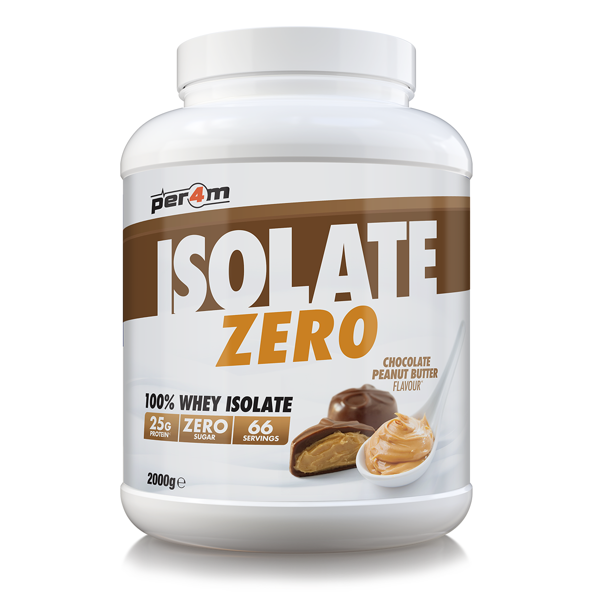 Per4M Whey Isolate Zero | 26gms Protein | Grass fed from Europe | 66 servings