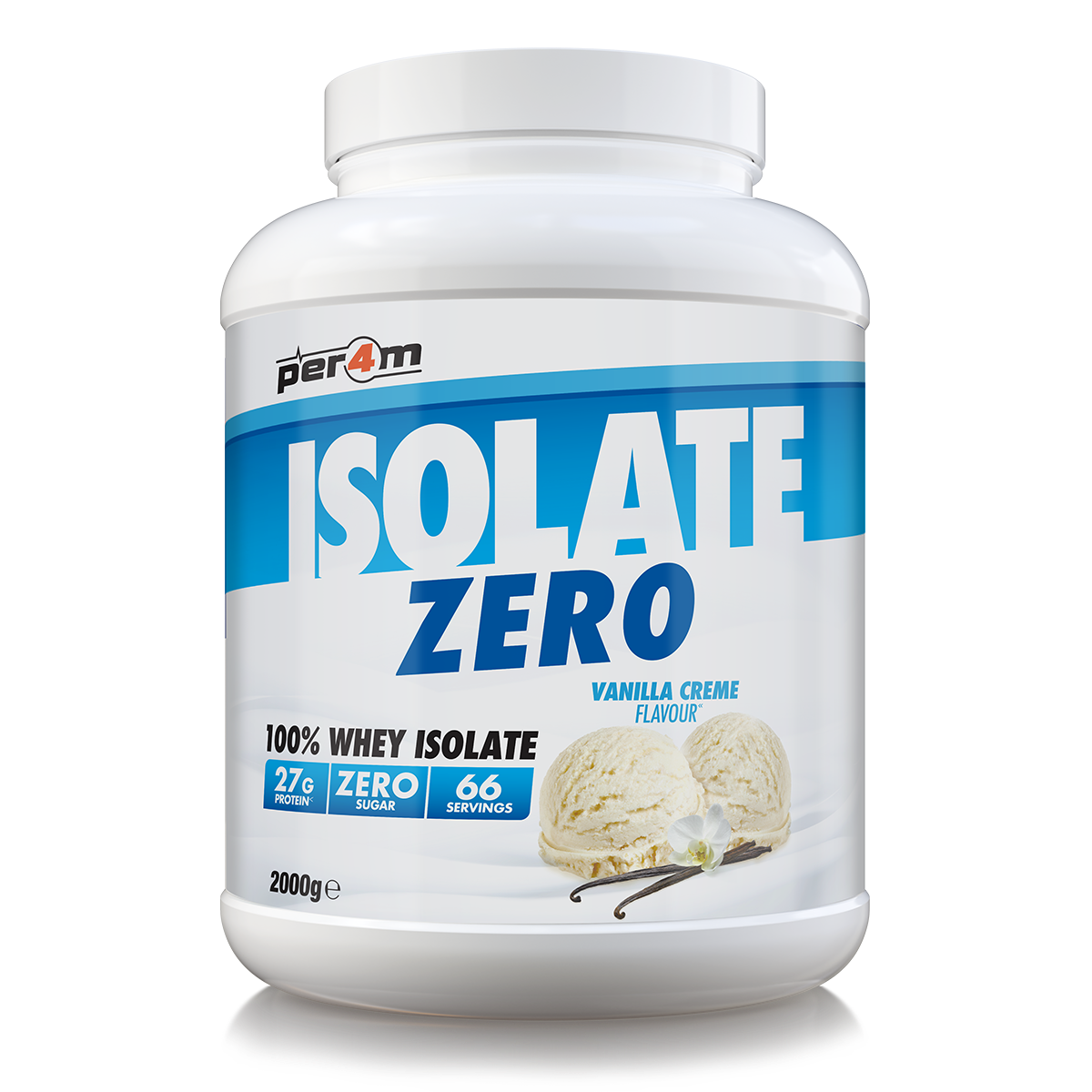 Per4M Whey Isolate Zero | 26gms Protein | Grass fed from Europe | 66 servings