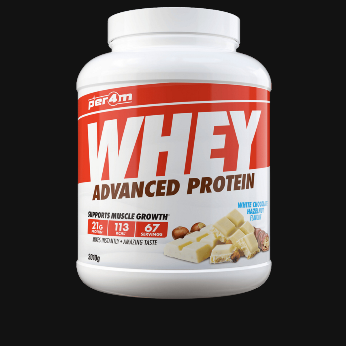 Per4m Advanced Whey | 21-22gms Protein | 113 Calories | 67 Servings | Amazing Tasting |