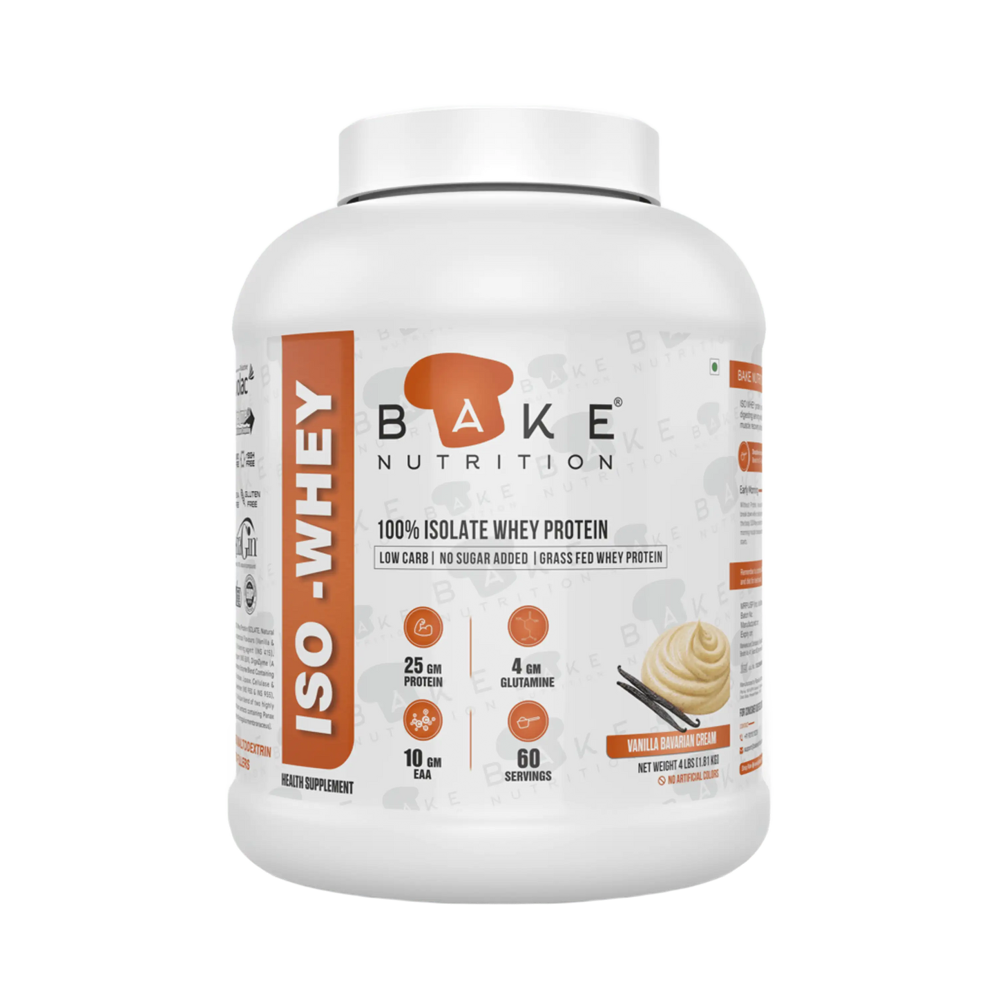 Bake Nutrition Whey ISO 90% | Grass Fed Whey | Infused with DigeZyme® and AstraGin® | 60 servings |