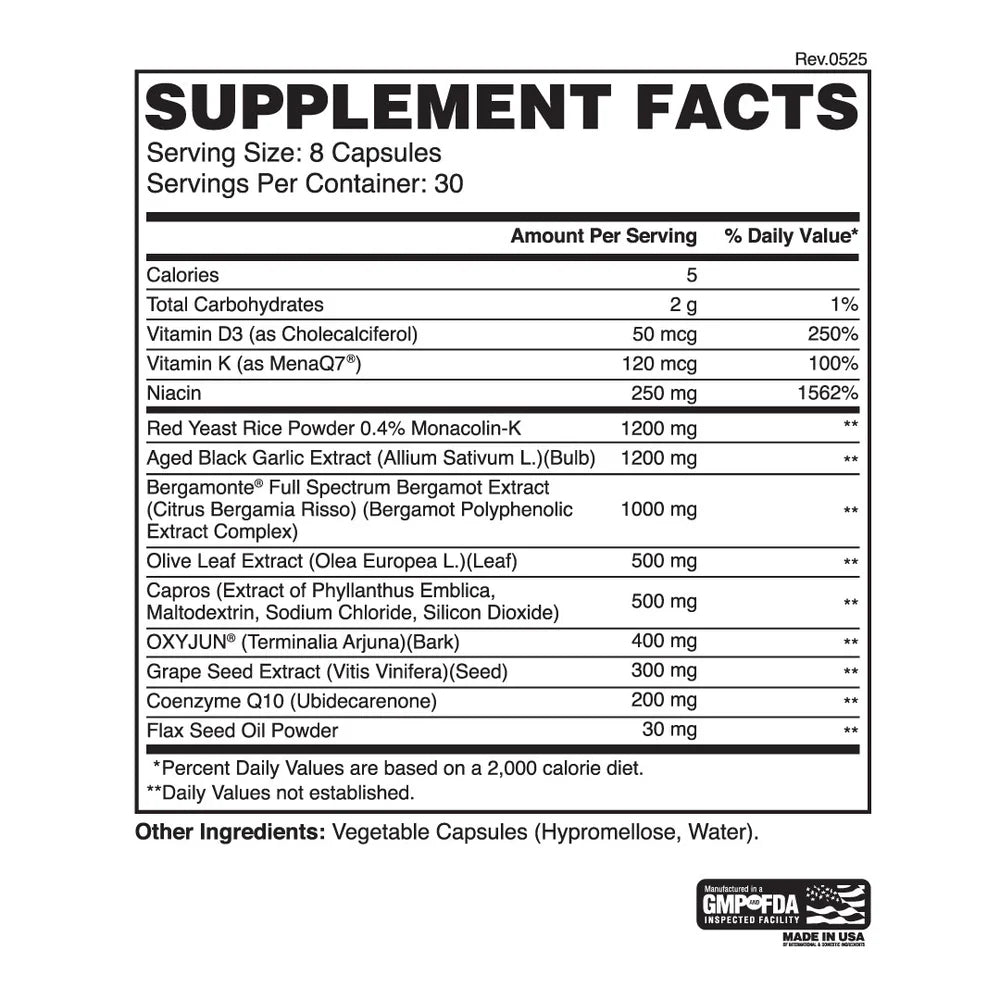 Apollon Nutrition Full Of Heart | Premium Cardiovascular Support | Cholesterol-Blood Pressure-Mitochondria-Arterial- and Inflammation Support |