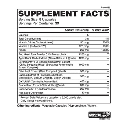 Apollon Nutrition Full Of Heart | Premium Cardiovascular Support | Cholesterol-Blood Pressure-Mitochondria-Arterial- and Inflammation Support |