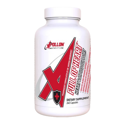 Apollon Nutrition Full Of Heart | Premium Cardiovascular Support | Cholesterol-Blood Pressure-Mitochondria-Arterial- and Inflammation Support |