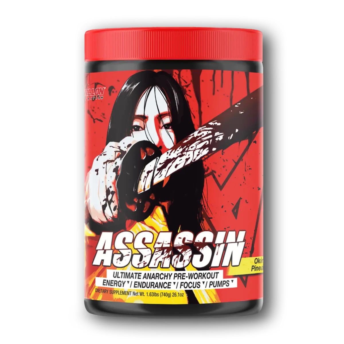 Apollon Nutrition Assassin V9 Ultimate Anarchy | 600mg Caffeine | 1gm of Alpha GPC | 5gms Tyrosine | 750mg Thinfen™ | 600mg NeuroPea™ |