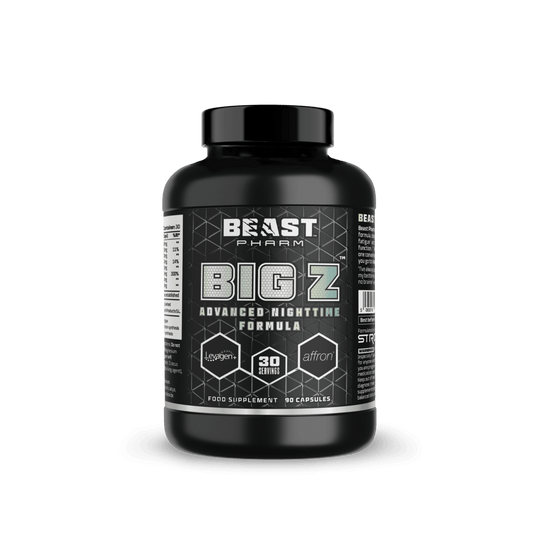 Beast Pharm Big Z- Advanced Nighttime Formula | Sleep Stress Free | 600mg Levagen+ | 30mg Affron |