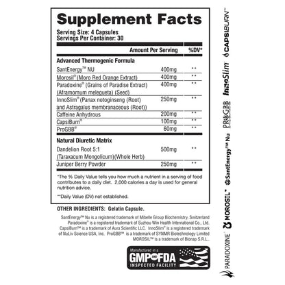 Apollon Nutrition Chaos Fat Burner | NEW and IMPROVED! | 5 Patented fat burning ingredients | Appetite Suppression | Mood Elevation |